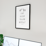 Eat Sleep Trade Repeat - White