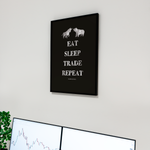 Eat Sleep Trade Repeat - Black